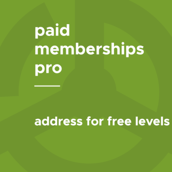 Paid Memberships Pro - Address For Free Levels