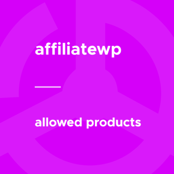 AffiliateWP - Allowed Products