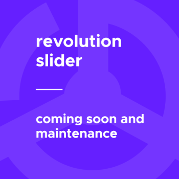 Slider Revolution Coming Soon & Maintenance