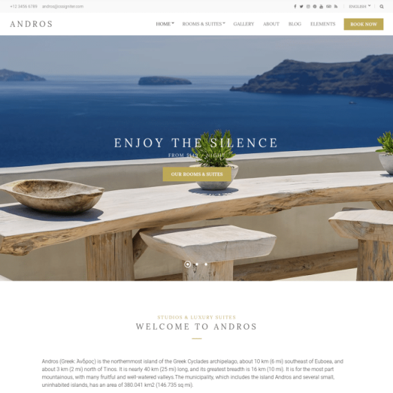 CSS Igniter Andros Hotel WordPressTheme