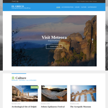CSS Igniter El Greco Travel Guide WordPress Theme