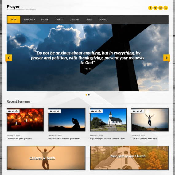 CSS Igniter Prayer Church WordPress Theme