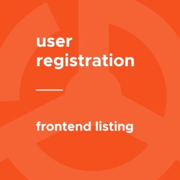 User Registration Frontend Listing