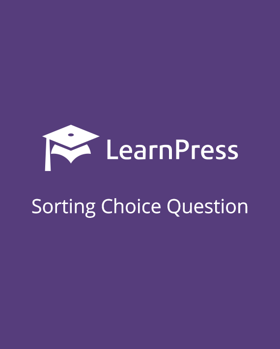 LearnPress - Sorting Choice Question