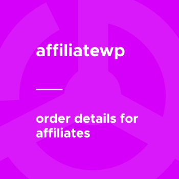 AffiliateWP - Order Details For Affiliates