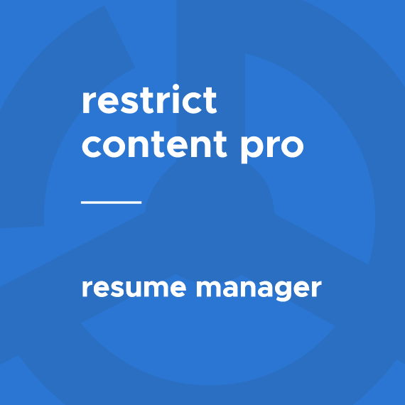 Restrict Content Pro - Resume Manager