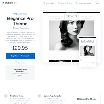 StudioPress Elegance Pro WordPress Theme