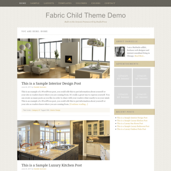 StudioPress Fabric WordPress Theme