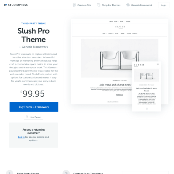 StudioPress Slush Pro WordPress Theme