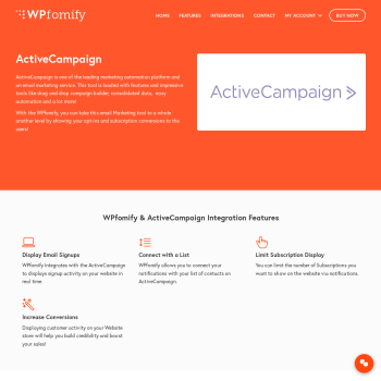 WPFomify Active Campaign Add-On