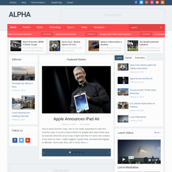 WPZoom Alpha WordPress Theme